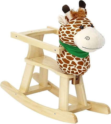 wooden rocking giraffe