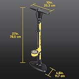 Topeak Joe Blow Sport III Floor Pump Yellow 160 Psi Twin Head DX Gauge 3 inch view 5
