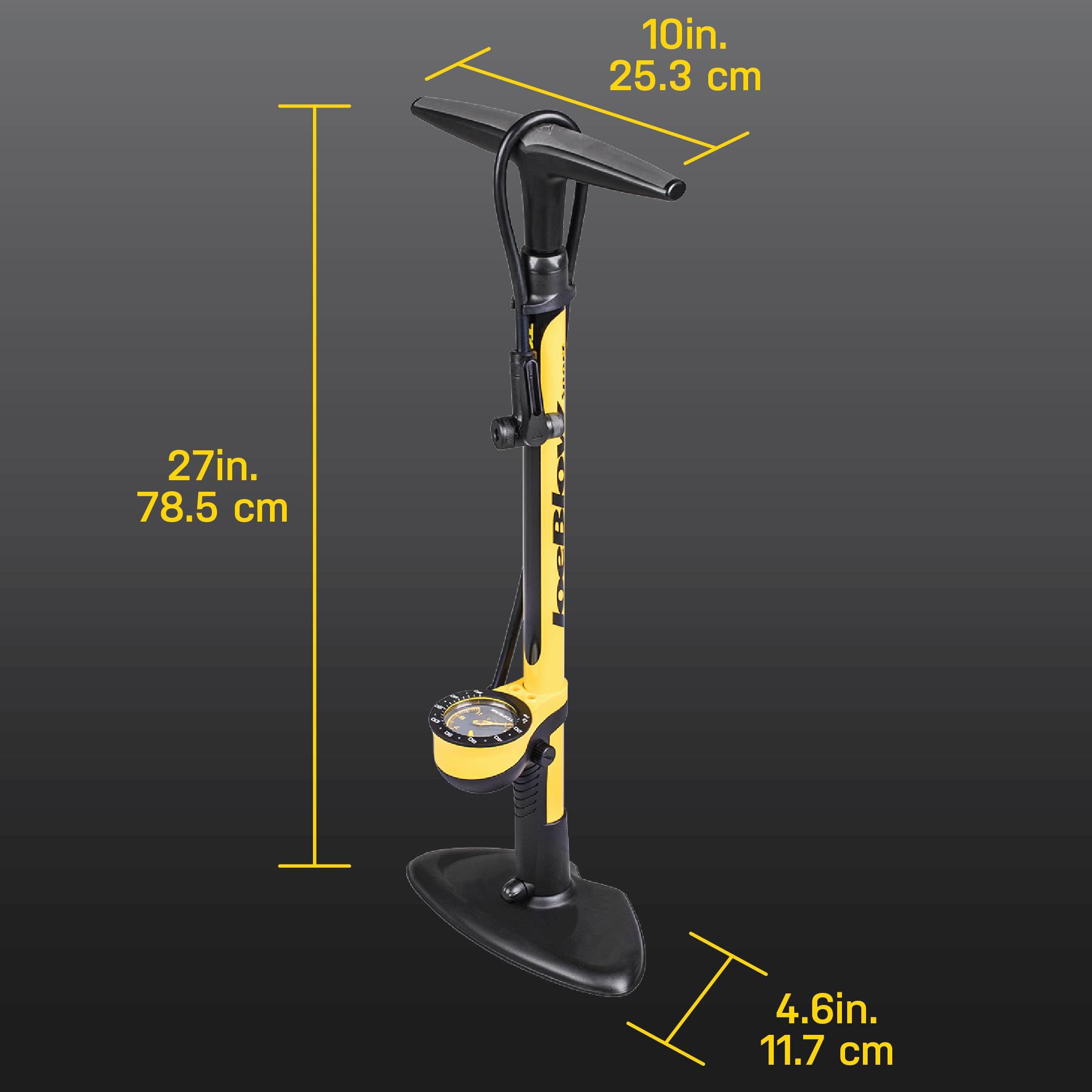 Topeak JoeBlow Sport III, High Pressure Bike Floor Pump, 160 PSI, 3