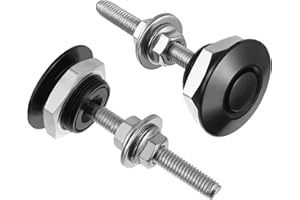 EPLZON Diameter 1.25 inch Quick Release Latch Bumper Bumper Hood License Plate Lock Clip Kit Universal Aluminum Engine Hood Pin(Pack of 2pcs,Black)