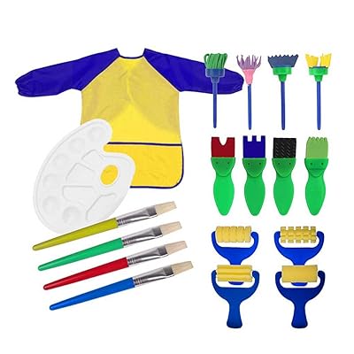 57 Pièces Éponge Brosses De Peinture Enfant Ensemble Pinceaux De Peinture Et Art DIY Outils De
