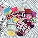 5 Pairs Socks Womens Vintage Winter Soft Wool Warm Cozy Crew Socks…