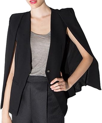 black split sleeve blazer dress