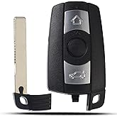 SUPALAND Key Fob Replacement CAS3 Fits for BMW X1 X5 X6 M3 325i,328i,335i,525i,528i,530i,535i,550i & More 2004-2014 Remote Control Keyless Entry KR55WK49127 KR55WK49123