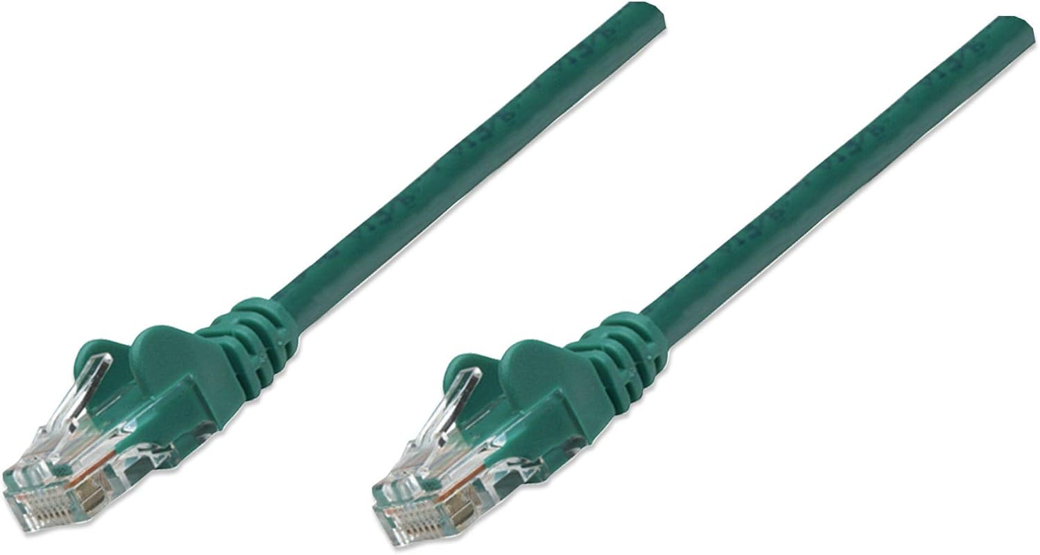 Intellinet Network Patch Cable, Cat6, 3m, Green, CCA, U/UTP, PVC, RJ45, Gold Plated Contacts, Snagless, Booted, Polybag