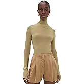 Norma Kamali Women's Slim Fit Long Sleeve Turtle Top