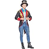 EraSpooky Circus Ringmaster Costume for men Carnival Jacket with Hat