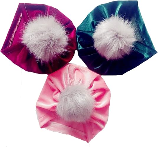 Chennie Baby Madchen Turban Kinder Indische Mutze Baumwolle Twist Bandana Hut Kopf Wickeln Stretchy Wrap Mit Fuzzy Ball Color Pink Size 1 5y Amazon De Schuhe Handtaschen