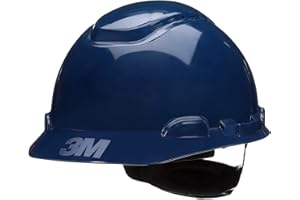 3M Hard Hat SecureFit H-710SFV-UV, Navy Blue, Vented Cap Style Safety Helmet with Uvicator Sensor, 4-Point Pressure Diffusion