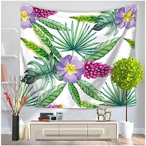 HOMTOD Palm And Floral Wall Tapestry Wall Art Tropical Beauty Home Decor Hanging Tapestry 59x51-inch