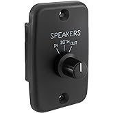 RecPro RV 3-Position Speaker Switch for Interior and Exterior Audio