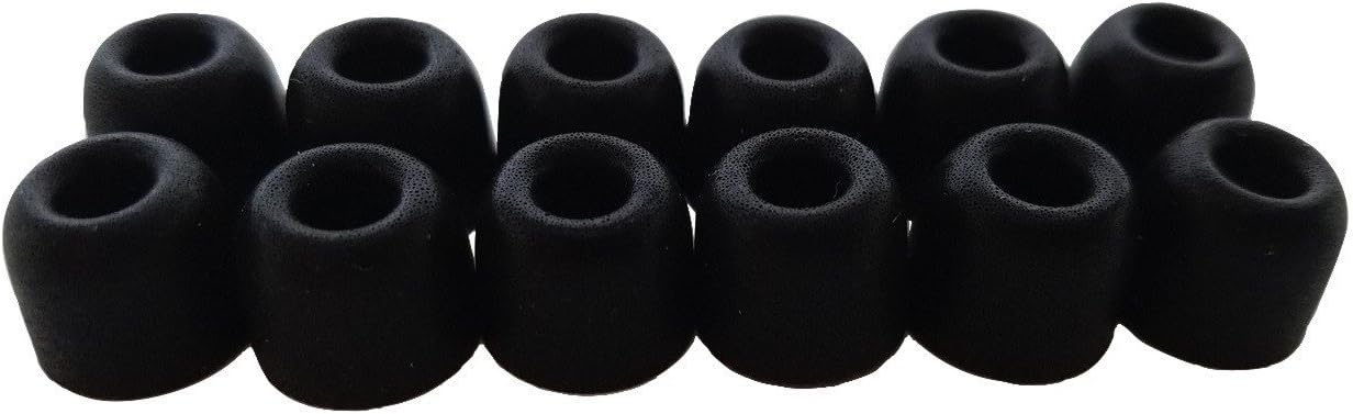 Rebound Fidelity Foam Earphone Earbud Tips - 5mm, Medium, 6 Pairs, T400 & T500 Size