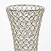 Tableclothsfactory Set of 2 Tall Gold Beaded Crystals Trumpet Floral Vase Wedding Centerpiece 23