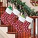 Unomor 6 Pack Super Large Christmas Stockings Socks with Snowflake Design for Xmas Holiday Fireplace Decorations 18-Inch Red