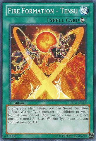Yu-Gi-Oh! - Fire Formation - Tensu (CBLZ-EN058) - Cosmo Blazer - Unlimited Edition - Common