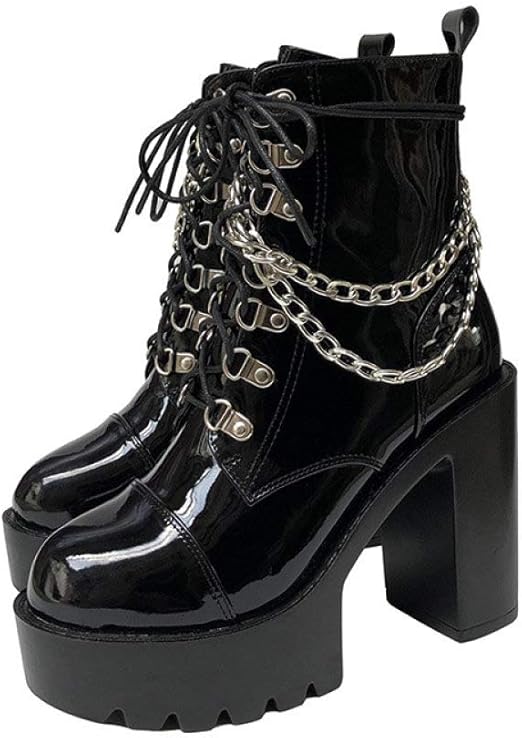 Botines De Cuero Para Mujeres,Botas De Invierno Para Mujer Cuero Cadena