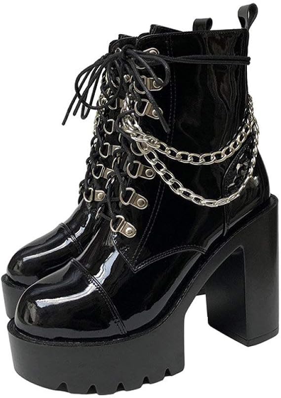 Botines De Cuero Para Mujeres,Botas De Invierno Para Mujer Cuero Cadena