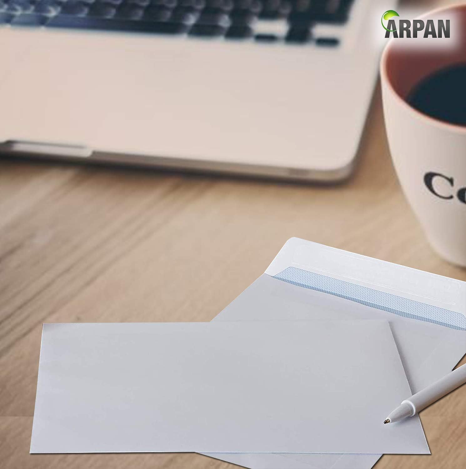 ARPAN C4 A4 324 x 229 mm 90gsm Self Seal Pocket Envelopes - White (250) - Image 3