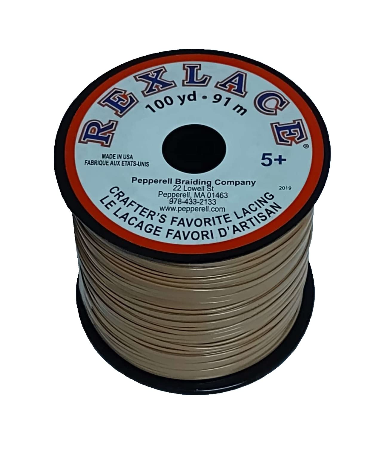 Pepperell Rexlace Tan Plastic Lacing 100 Yard Spool