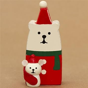 Segnaposto Natalizi Amazon.Segnaposto Natalizio Con Orso Babbo Natale E Topino Bianco Amazon It Giochi E Giocattoli