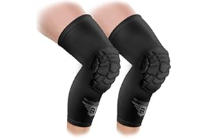 Bucwild Sports Volleyball Knee Pads | Padded Knee Compression Sleeves with Anti-Slip Grip & Flatten-Resistan | For Basketball, Volleyball, Wrestling & Training – 1 Pair (Black Small)