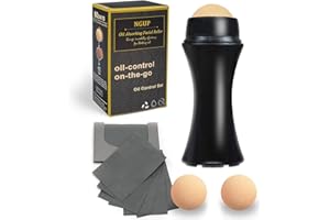 NGUP 103 PCS Volcanic Roller Oily Skin Oil Control On The Go Volcanic Face Roller Oil Absorbing Volcanic Roller with Oil Blotting Sheet Paper for Oily Skin Care Oil Control Film Tissues(Type1)