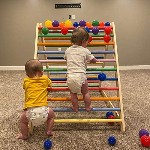 HOMEforDREAMS Pikler Triangle, Step Triangle Without ramp, Climbing Ladder for Toddler, Climbing Triangle for Toddlers