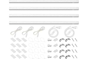 Barrina T5 Grow Lights for Indoor Plants, 2FT 40W (4 X 10W) LED Grow Light with Separate Switch, Linkable Grow Lamp, Indoor Plant Lights for Growth with White Cover, 5000K, 4 Packs