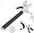 Car Lock, Car Steering Wheel Lock Universal Vehicle Truck Van SUV Auto Adjustable Anti-Theft Locking Heavy Duty Safety Hammer Self-defense Handy Tool With Emergency Hammer Window Breaker and 3 Keys