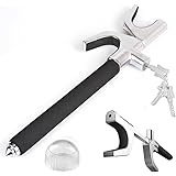 Car Lock, Car Steering Wheel Lock Universal Vehicle Truck Van SUV Auto Adjustable Anti-Theft Locking Heavy Duty Safety Hammer Self-defense Handy Tool With Emergency Hammer Window Breaker and 3 Keys