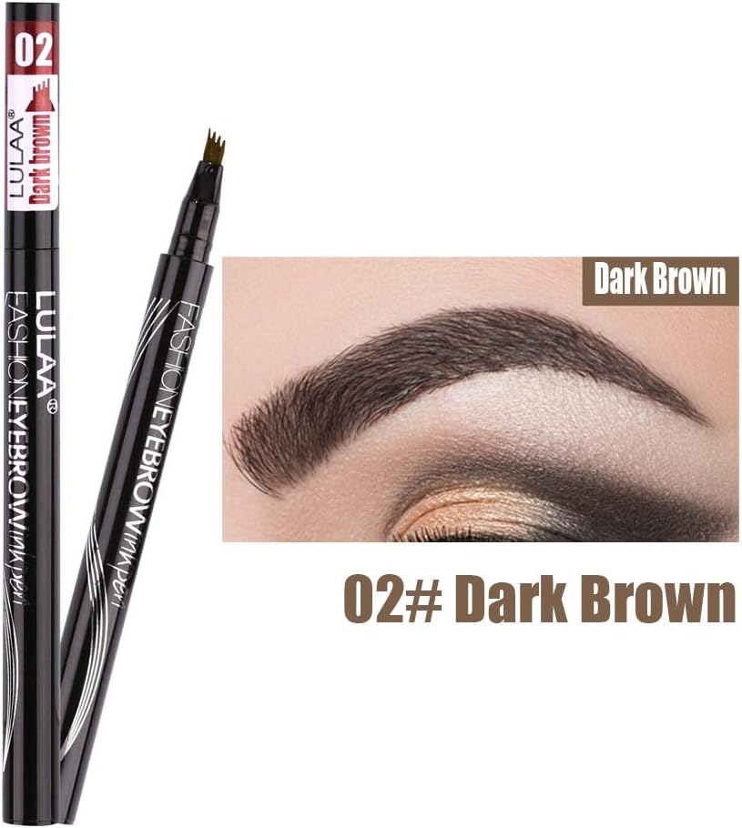 4-TIP BROW Eyebrow Pencil Waterproof Fork Tip Fine Sketch Eye Brow Tattoo Tint Pen Korean Cosmetics