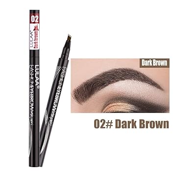 4 Tip Brow Eyebrow Pencil Waterproof Fork Tip Fine Sketch Eye Brow Tattoo Tint Pen Korean Cosmetics