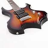 Bonnlo Electric Guitar Flame Style HSH Pickup with Accessories Sunset view 3