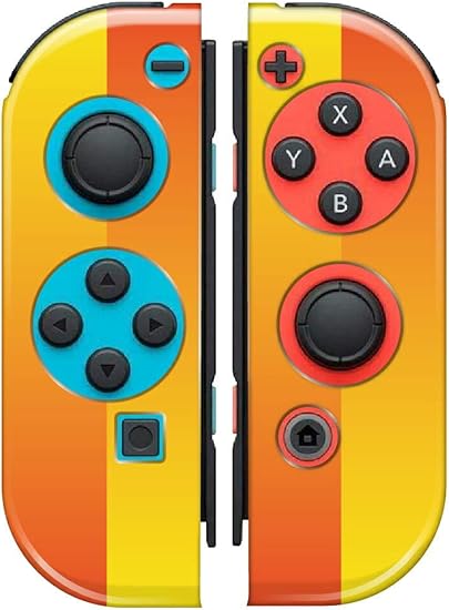 Amazon Co Jp Nintendo Switch Joy Con カバー ケース ニンテンドースイッチ ジョイコン 専用カバー ハード C オレンジ イエロー かわいい おしゃれ カラフル ツートーン 柄 バイカラー グラデーション 模様 印刷 デザイン 任天堂 スイッチ コントローラー プロテクト