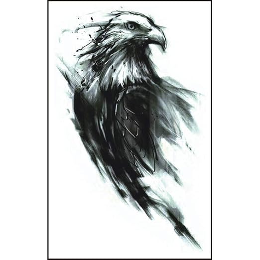 Amazoncom 3d Eagle Temporary Tattoo Stickers Waterproof