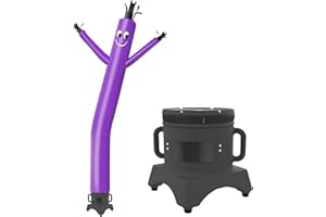 MOUNTO 10ft Inflatable Dancer Waving Tube Man Puppet for Store Sign (Purple)