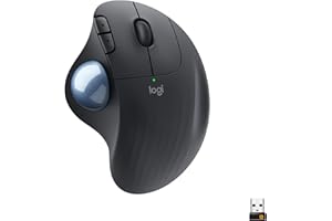 Logitech Ergo M575 Wireless Trackball, Ergonomic Comfort Design, Optical Wireless up to 33 feet 2000 DPI, Bluetooth Technolog