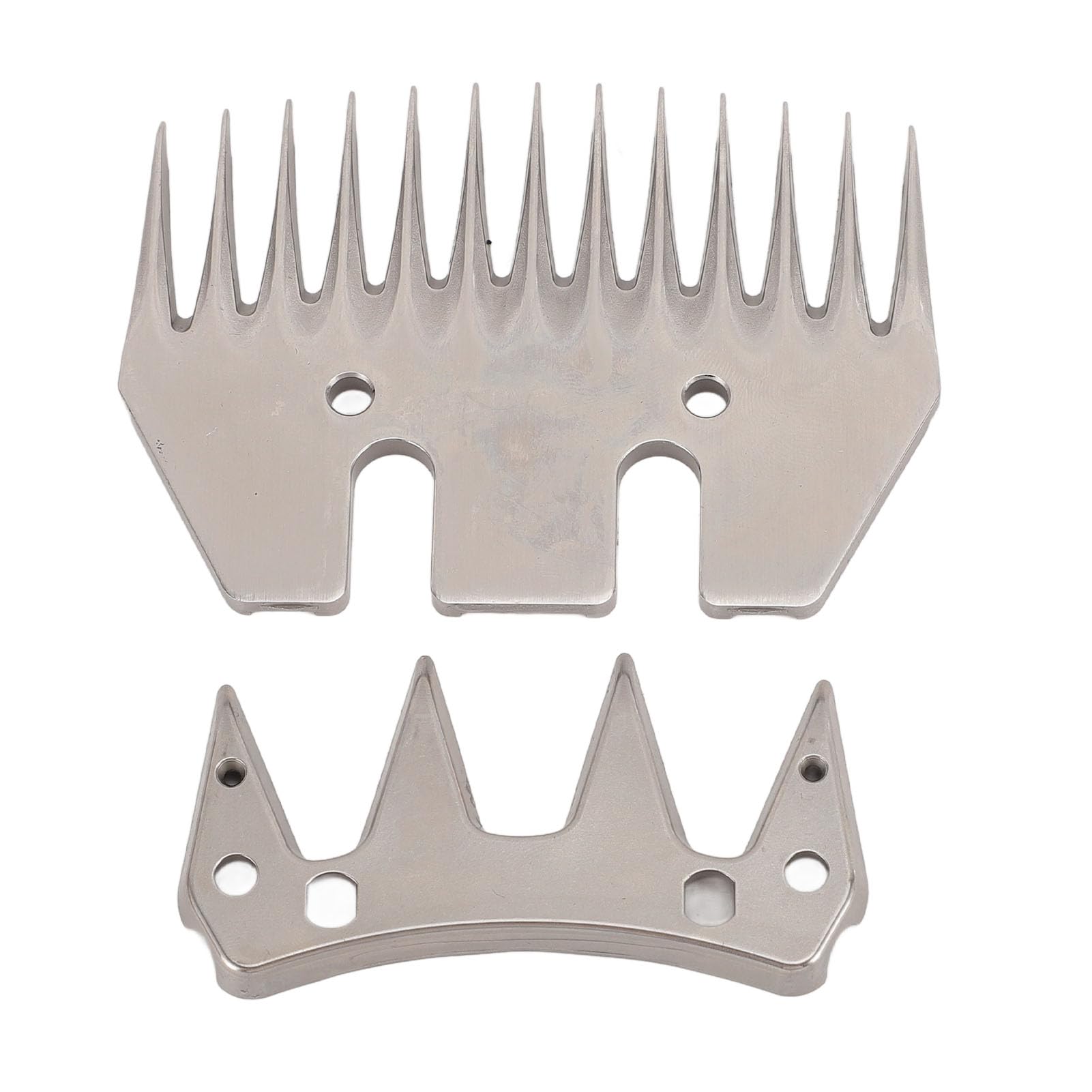 Diyeeni Sheep Grooming Clippers Replacement Blades, 9 Tooth Straight Blade + Swing Blade, Sheep Shears Wool Clippers Universal Replacement Blades, Easy to Use