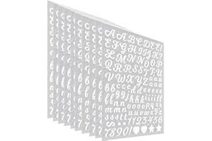 10 Sheets Letter Stickers 1180 Alphabet Stickers, 0.5 inch Self Adhesive Vinyl Letters Numbers Kit, YTPZCL Mailbox Numbers Sticker for Mailbox, Signs, Window, Door,Cars,Trucks,Business,Address Number