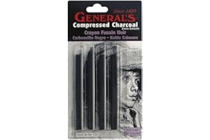 GENERAL'S General Pencil 957ABP Compressed Charcoal Sticks 4/Pkg-Black - Soft Assorted