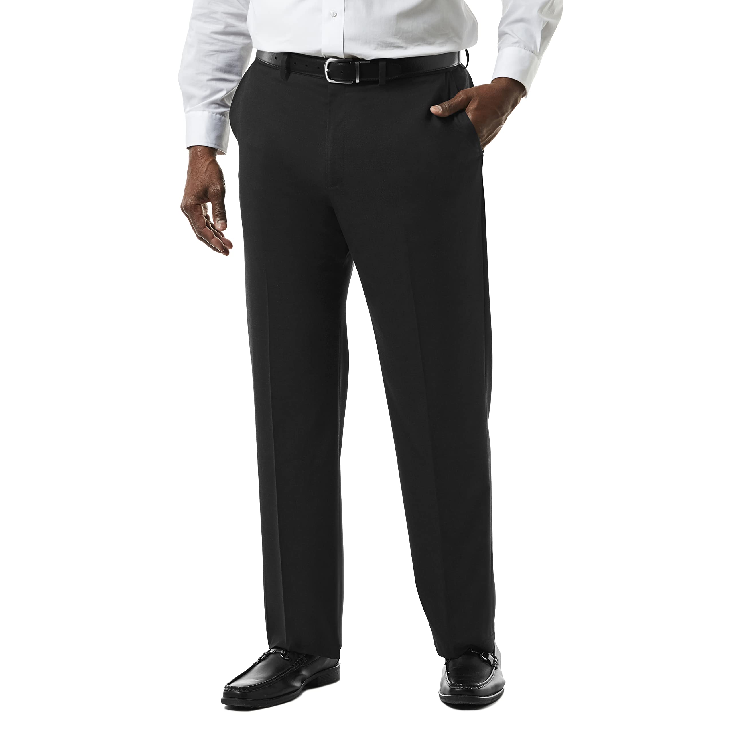 Haggar Men’s Premium Stretch Classic Fit Big & Tall Suit Separates-Pants & Jackets Black Solid