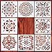 AxPower Mandala Painting Stencils Reusable Stencil Laser Cut Painting Template Floor Wall Tile Fabric Furniture Stencils, Set of 8 (6x6 inch)