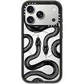 CASETiFY Impact iPhone 17 Pro Case [Slim/Compatible with Magsafe / 8.2 ft. 4X Military Grade Drop Protection] - Black Kingsnake - Clear Black