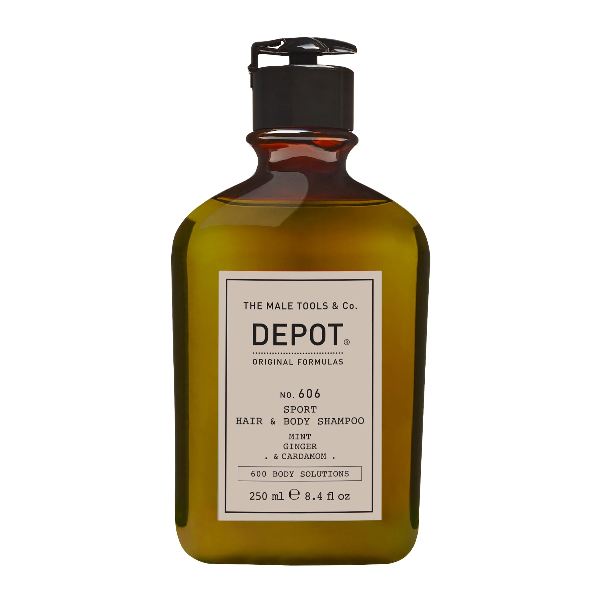 DEPOT 606 Sport Hair & Body Shampoo - Mint, Ginger