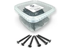 BCP Fasteners 5/16-18 x 2-1/2" Trailer Deck Screws 100 Qty - Black Trailer Screws for Trailer Flooring & Floorboards, Flat Head, T40 Star Drive, Type F, Compatible with Hardwoods & Softwoods - BCP1220