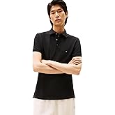 Tommy Hilfiger Mens Short Sleeve Polo Shirts in Slim Fit with Stretch and Organic Pique Cotton