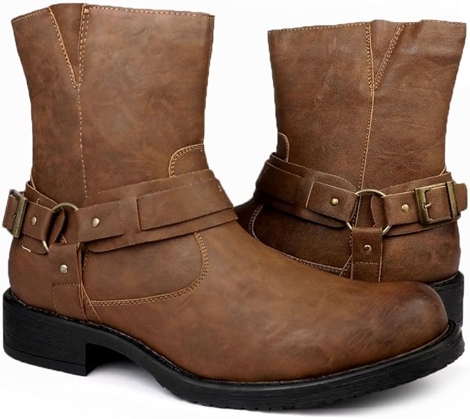 Bonafini Collection Men Classic Traditional Round Toe