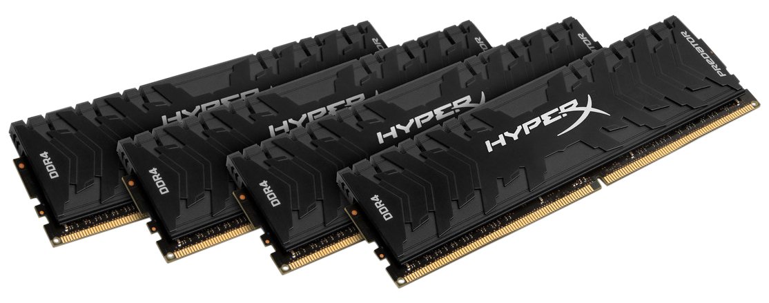 HyperX Predator HX426C13PB3K4/32 Memory Module 2666MHz DDR4 CL13 DIMM XMP 32GB Kit (4X8GB) Black