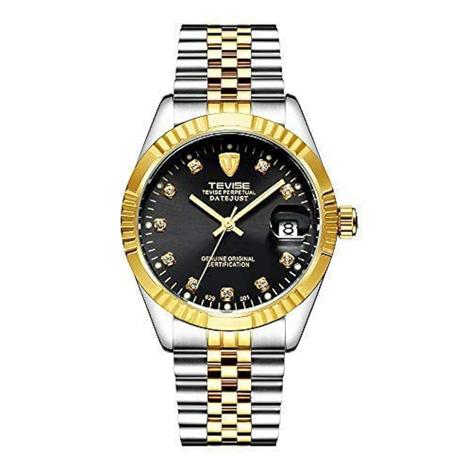 Tevise Herren-/Frauen-Armbanduhr, halbautomatisch, wasserfest, Leuchtend, sportlich