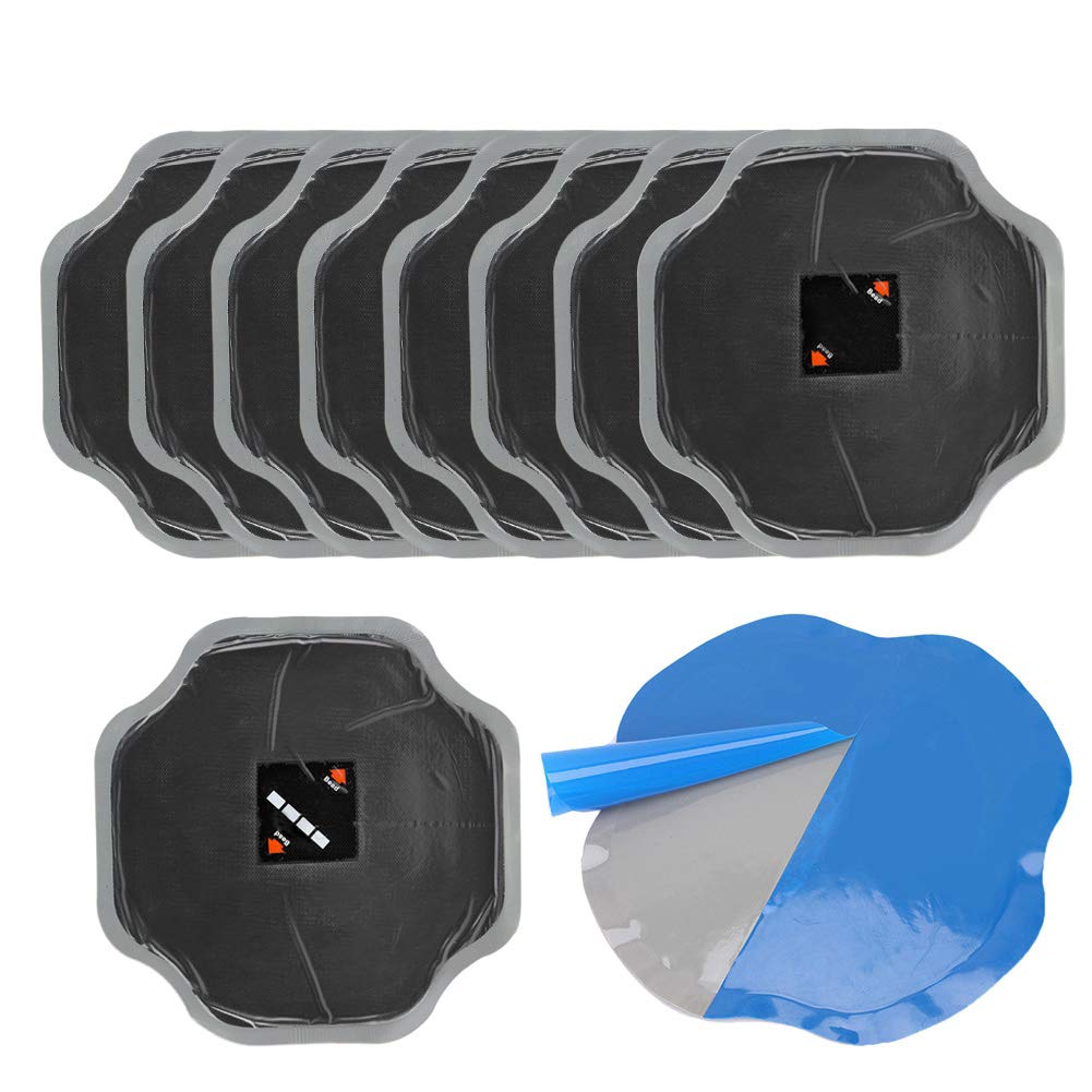 EVGATSAUTO Tire Repair Cold Patch, 10Pcs 170mm Car Natural Rubber Tire Tyre Puncture Repair Cold Patch Tubeless Patches
